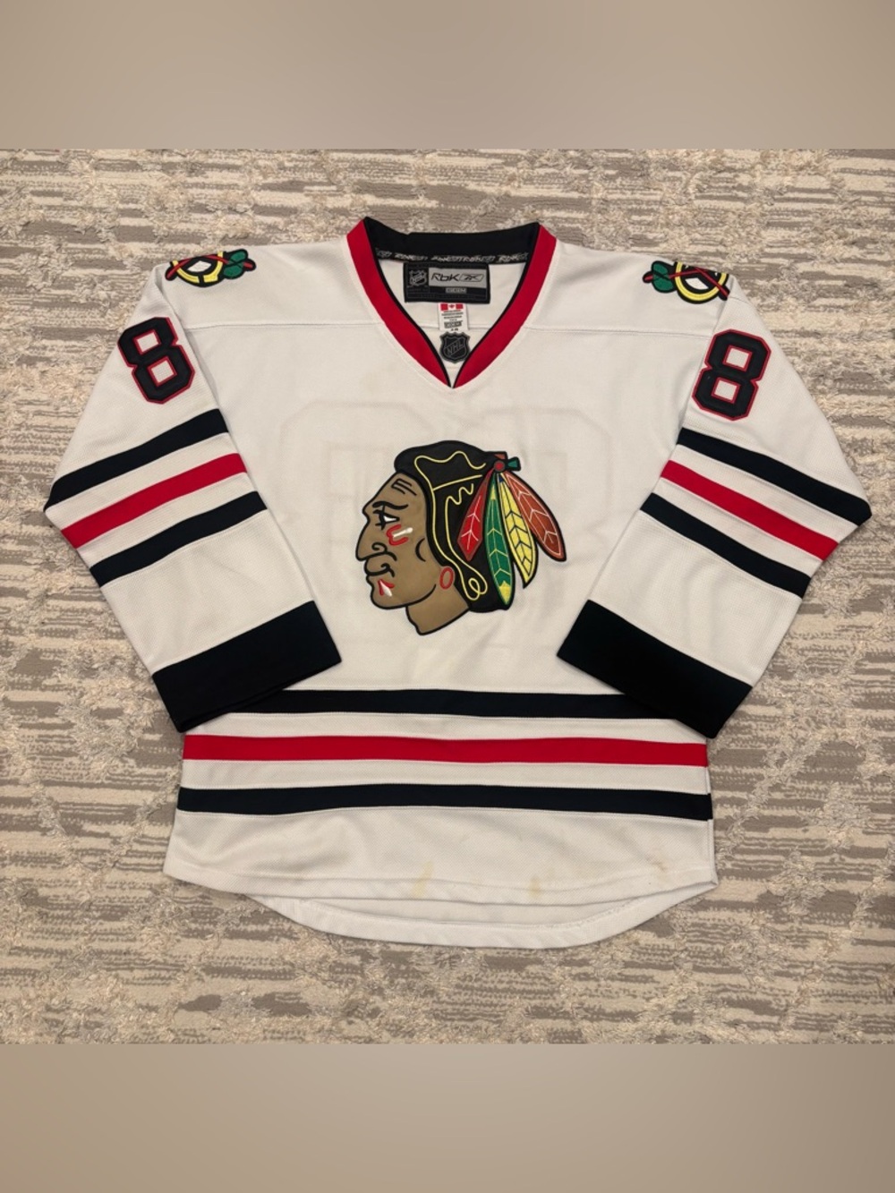Reebok Chicago Blackhawks NHL Patrick Kane 88 Hockey Jersey 48 Made In Canada